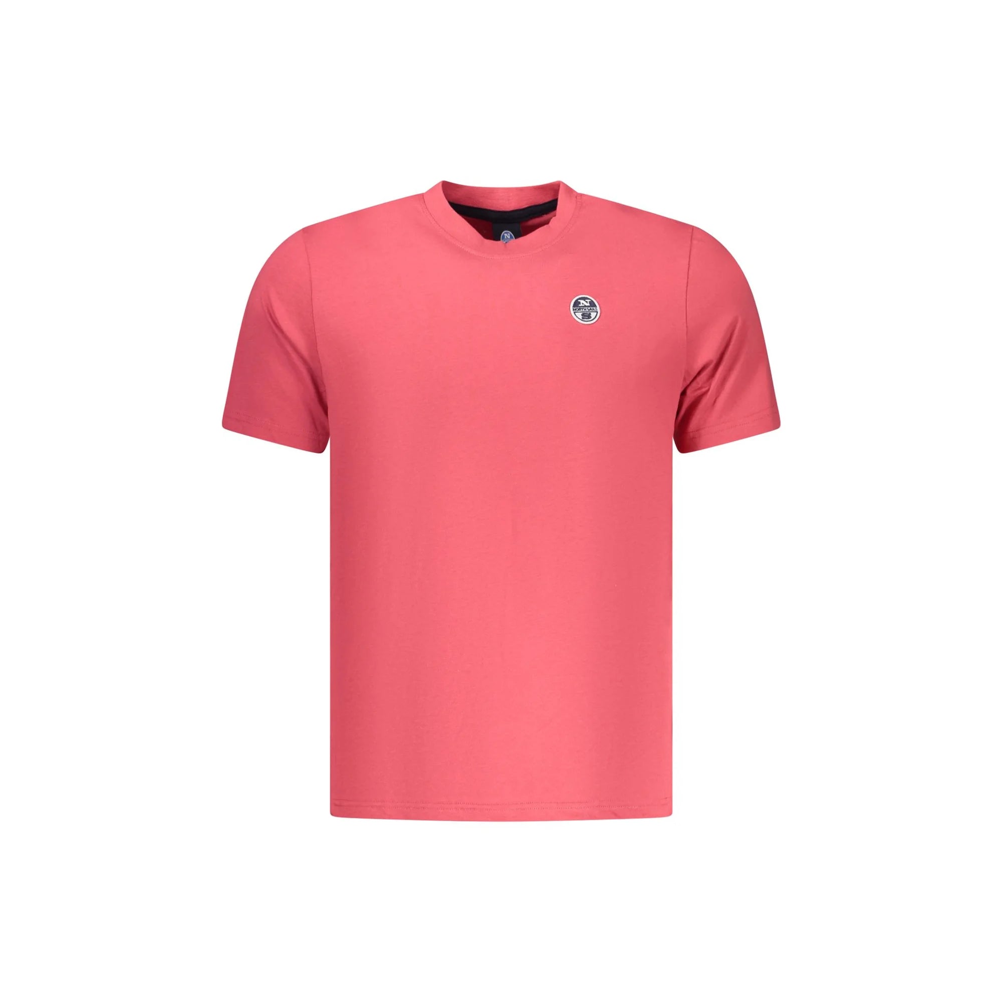 North Sails T-Shirt Uomo Rossa Maniche Corte Applicazione Logo Rosso - foto prodotto